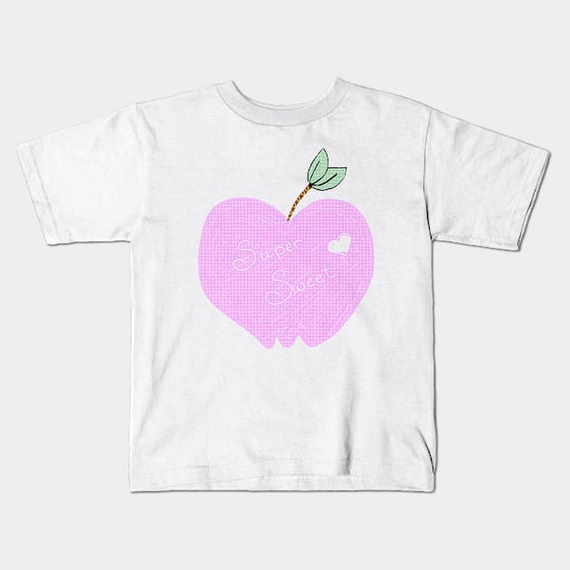 Super Sweet Pink Apple Kids T-Shirt by SecretEmeralds